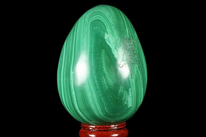 Stunning, Polished Malachite Egg - Congo #78925